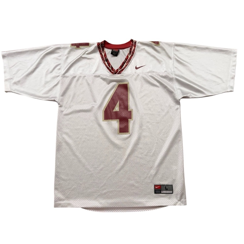 Nike FSU Florida State White and Garnet Men's Jersey Large
